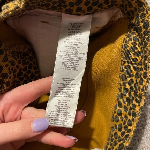 Current/Elliott leopard print mid rise skinny jeans - Picture 4 of 6